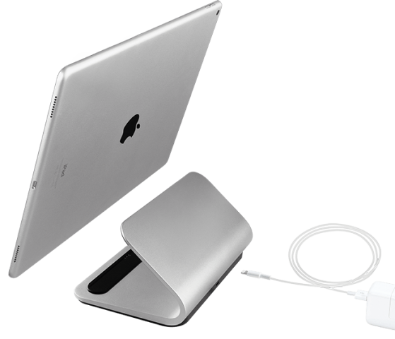 Die iPad-Pro-Ladestation Logi Base (Bild: Logitech)